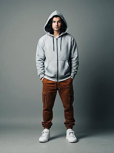 Poseidon-Inspired Hoodie Full-Body Standing Portrait