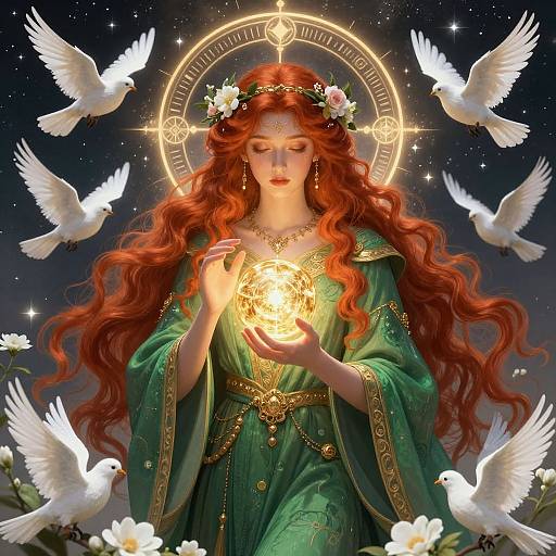 Ethereal Goddess Brigid Digital Art