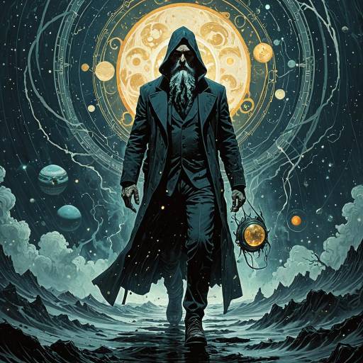 Ophanim Figure in Galactic Storm