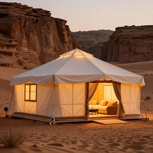 Luxurious 3D Arabian Desert Tent