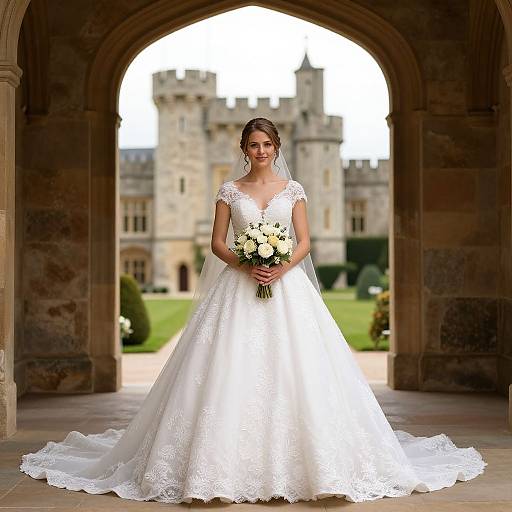 Radiant Bride in Majestic Castle
