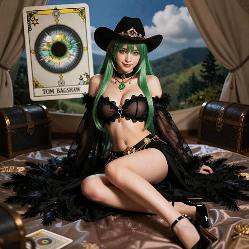 Tarot-Style Photorealistic Dark Fantasy Portrait