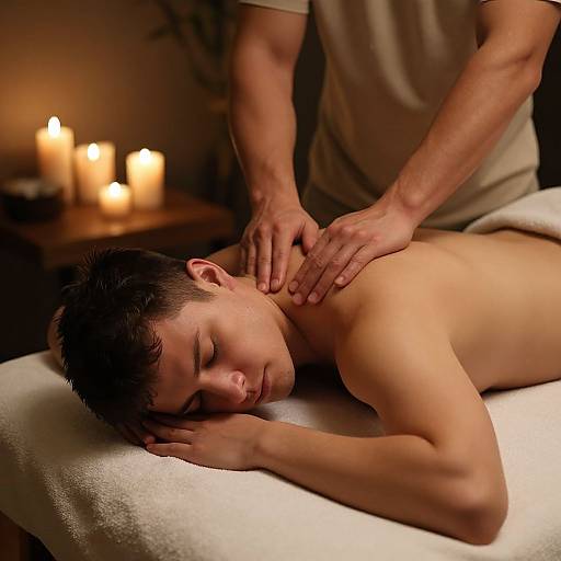 Serene Candlelit Shoulder Massage