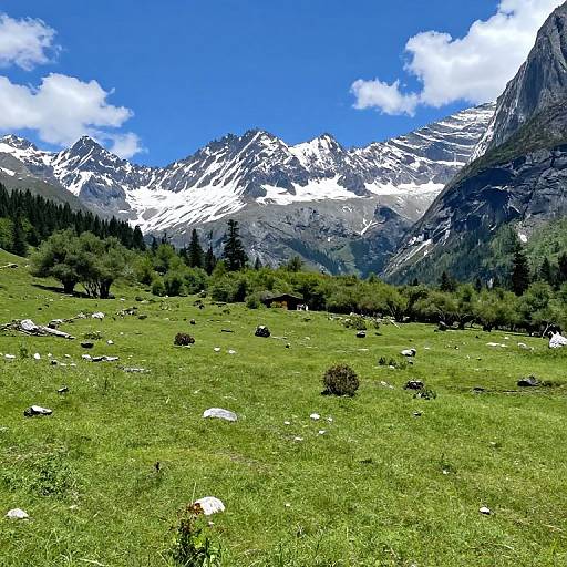 Serene Mountain Meadow Landscape