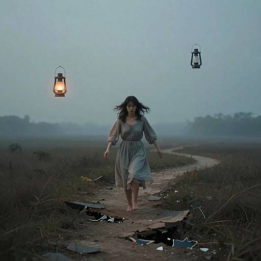 Ethereal Wanderer Amidst Transformation