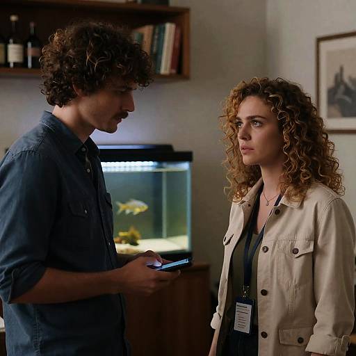 Intimate Moments in a Dimly Lit Room