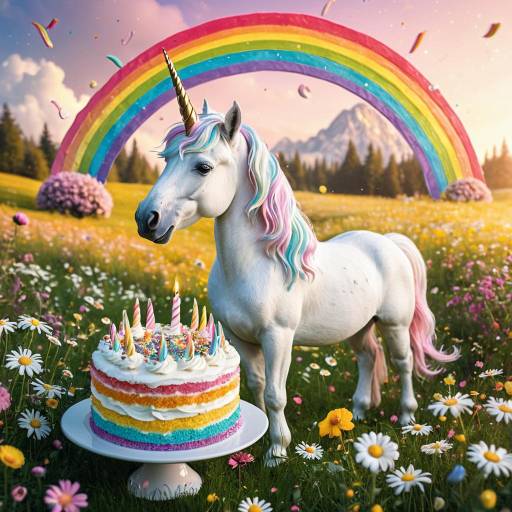 Whimsical Unicorn Delight in Nature