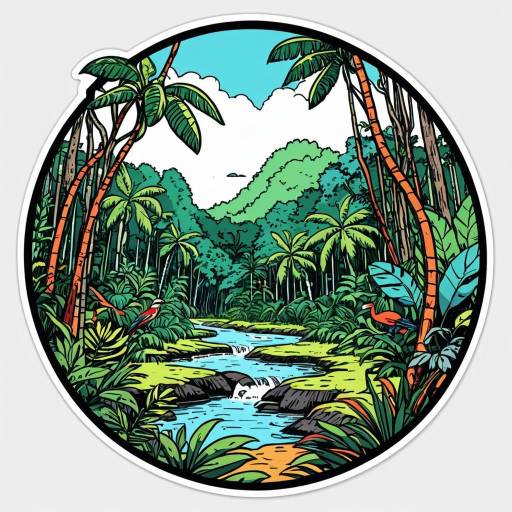 Colorful Amazon Rainforest Sticker
