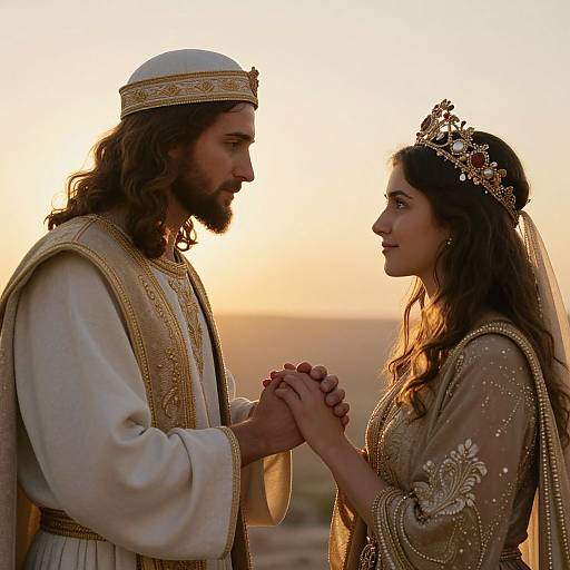 Serene Moment with Jesus and Woman