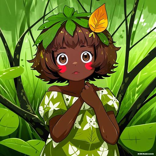 Illustration of Anne boonchuy, amphibia in the style of Misu kasumi