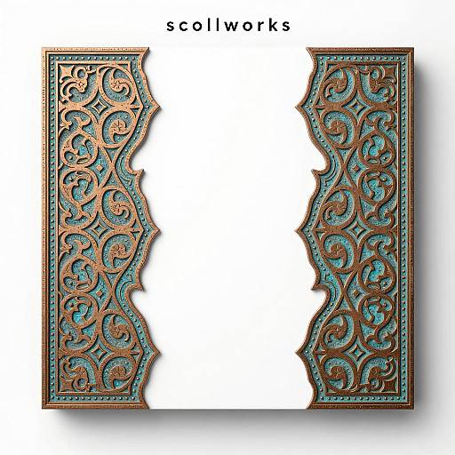 Elegant Islamic Arabesque Scrollwork Design