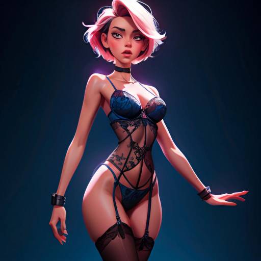 Fantasy Fairy Woman with Blue Hair