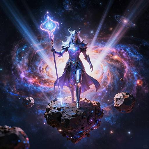 Space Mage Casting Celestial Magic