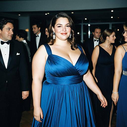 Plus Size Blue Evening Party Dress