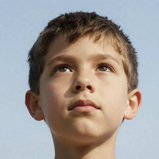 Close-up Portrait of a Young Boy