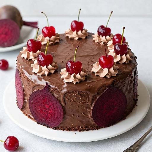 Vegan Beetroot Chocolate Cherry Cake