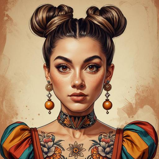 Confident Woman Caricature Portrait