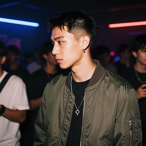 Neon-lit Disconnected Cut Musician