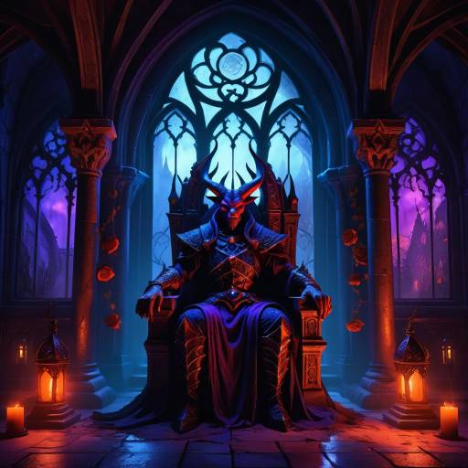 Powerful Demon Throne in Dark Fantasy