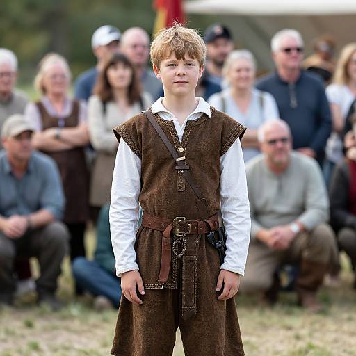 Boy in Medieval Costume at Renaissance Festival
