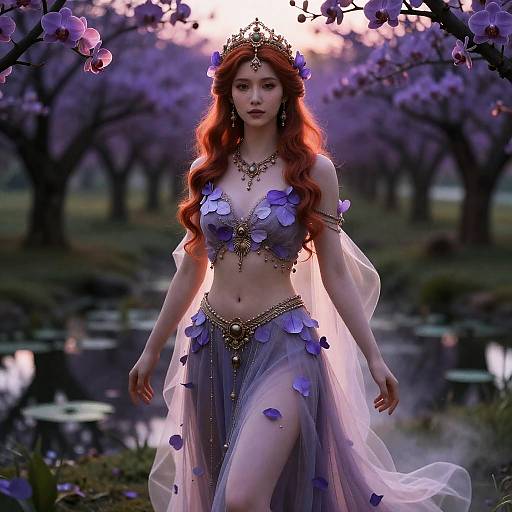 Ethereal Goddess of the Twilight Orchards
