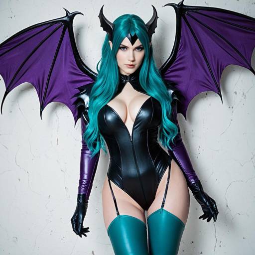 Sleek Morrigan Aensland Cosplay Costume