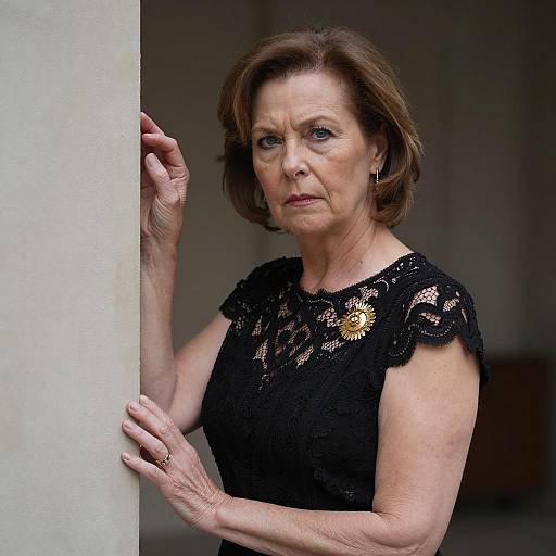Serious Elegance of a Middle-Aged Woman
