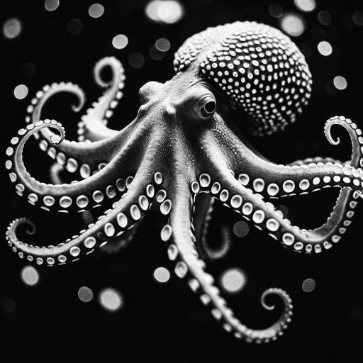 Colorful Bokeh Octopus in Macro Photography Colorful Bokeh Octopus in Macro Photography