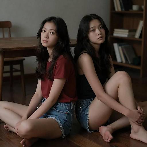 Moody Cinematic Portrait of Two Women