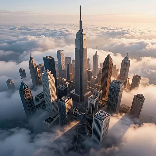 Surreal Aerial Cityscape of Dreams