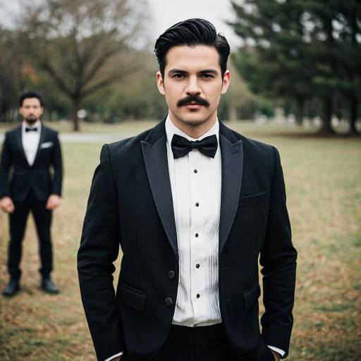 Stylish Male Prom Outfit in Nature