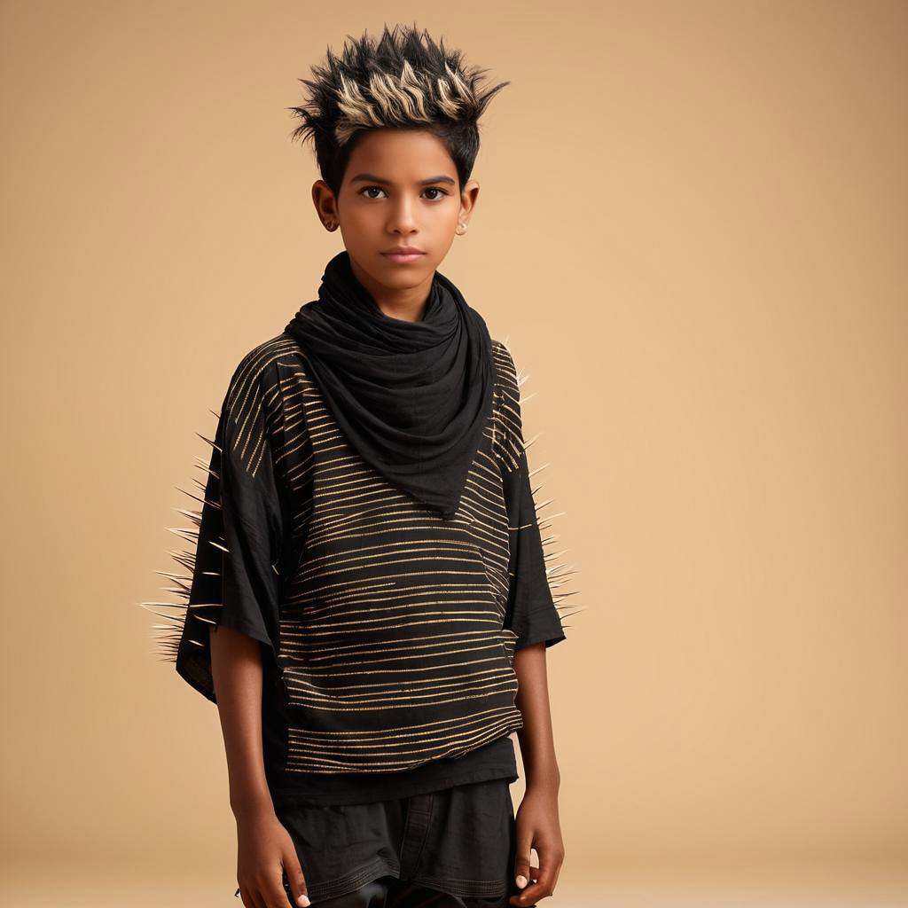 Curious Young Tuareg Boy in Festival Setting