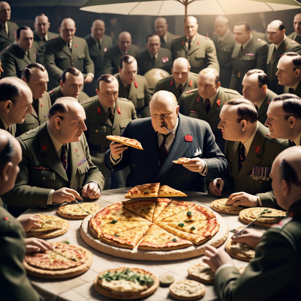 Winston Churchill: Pizza with WWII Leaders