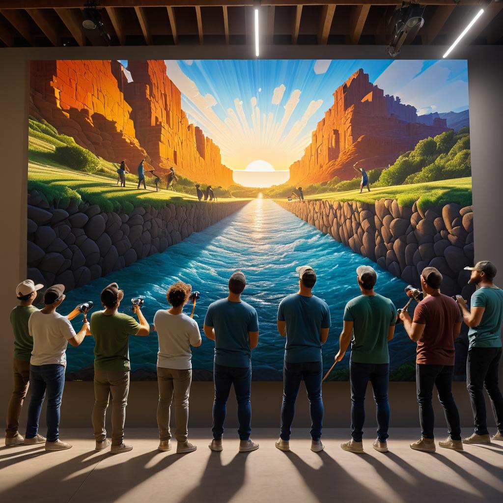 Epic Artists Creating a Mural Together