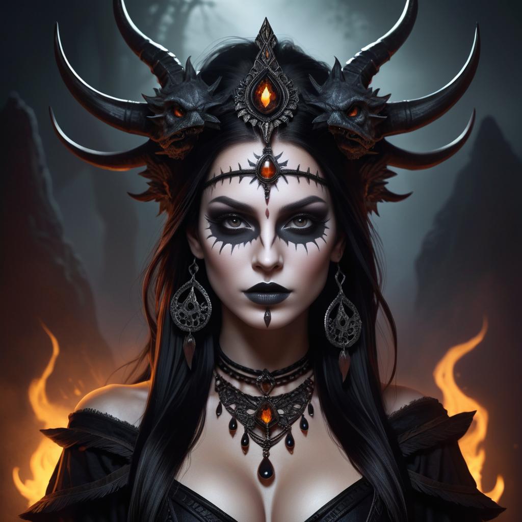 Dark Fantasy Shaman Portrait Creation