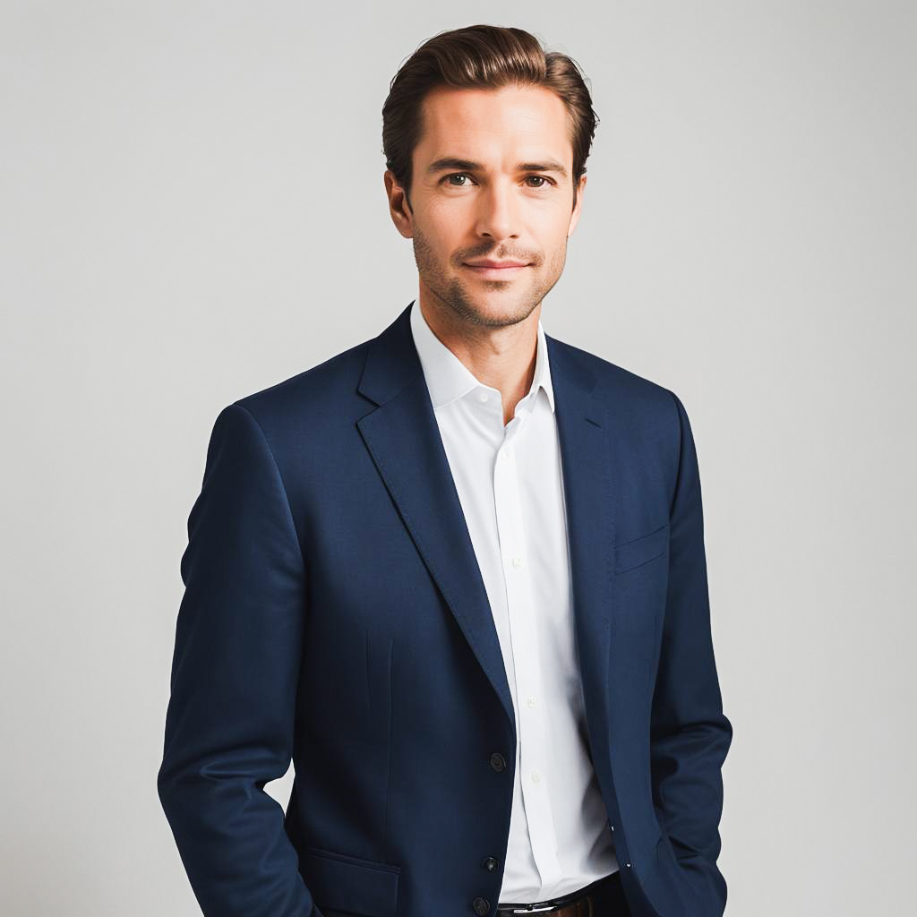 Timeless Studio Portrait of Confident Man