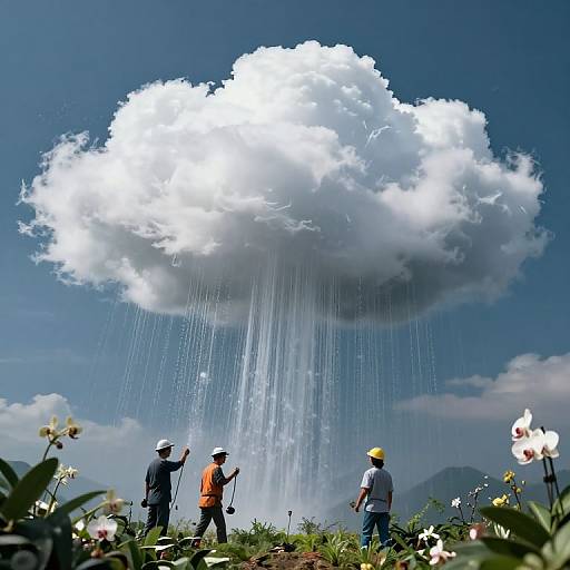 Gardeners Shaping Clouds into Patterns