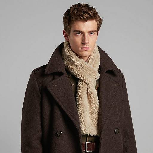 Handsome Young Man in Duffle Coat