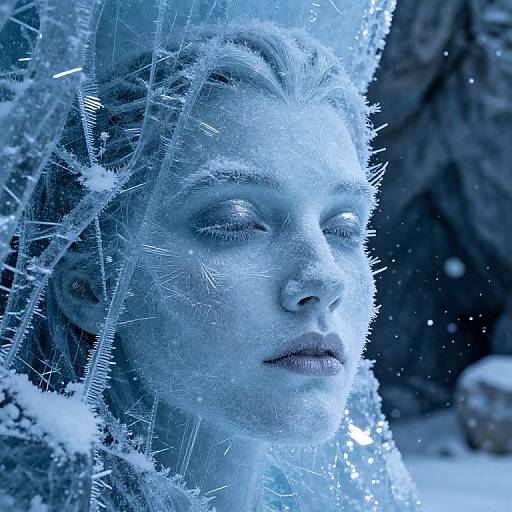 Cinematic Frozen Face Portrait