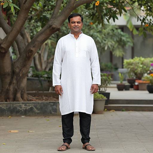 Man in Kurta for Puja