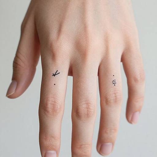 Minimalist Finger Tattoos With Tiny Symbols