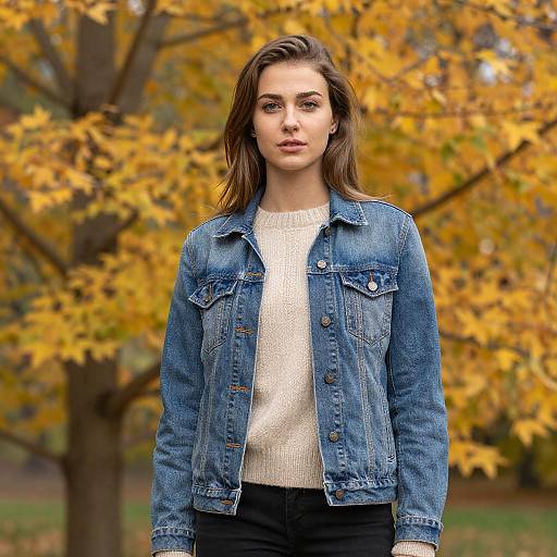 Confident Woman in Autumn Elegance