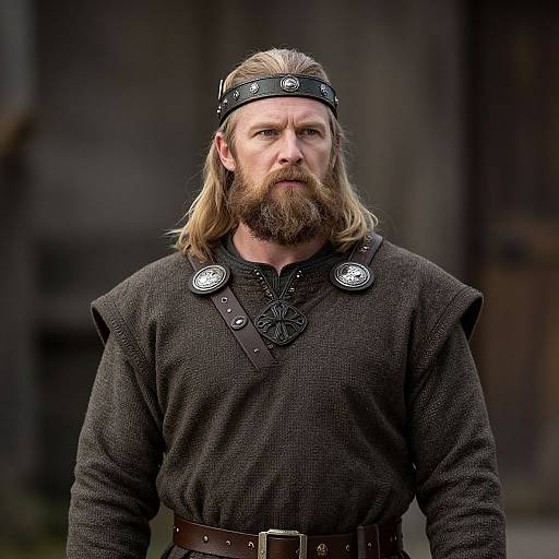 Bearded Viking Man in Crown