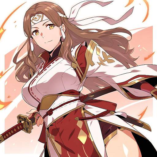 Illustration of Hana (fire emblem), fire emblem in the style of Em (totsuzen no hakike)