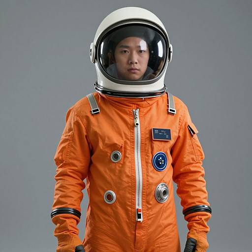 Orange Spacesuit Astronaut Portrait