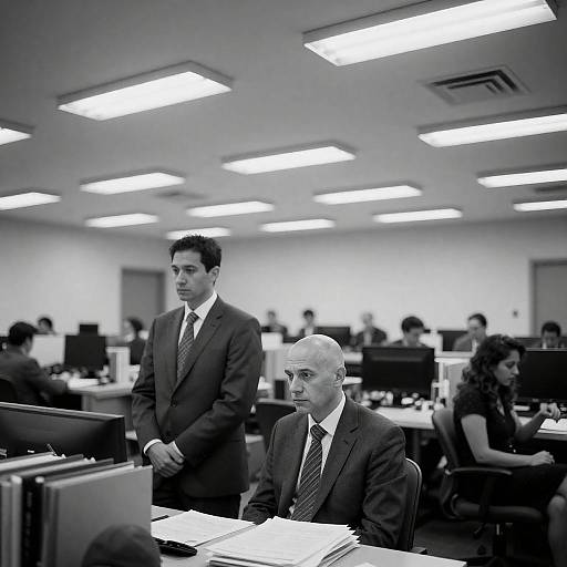 Serious Business Meeting in Large Office