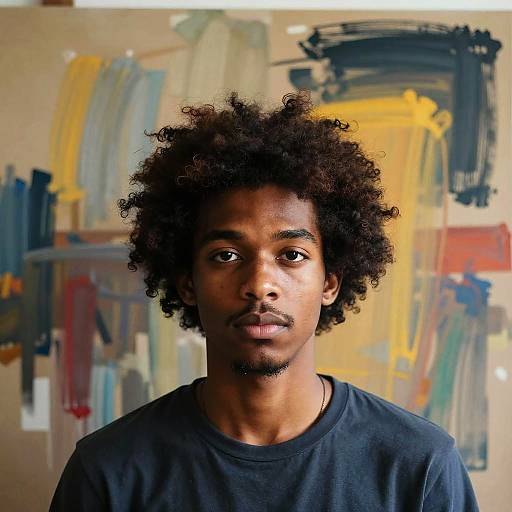 Vibrant Portrait of Creative Artist