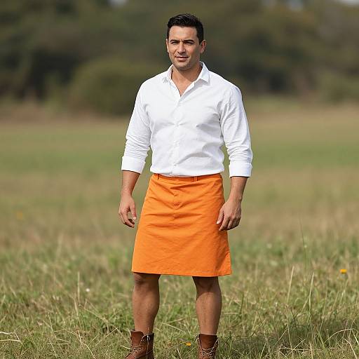 Confident Man in Sunny Meadow