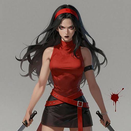 Fierce Woman Warrior Digital Art