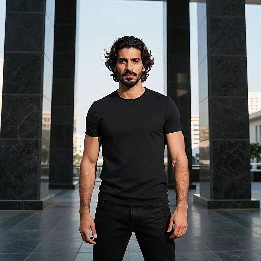 Photorealistic Portrait of Determined Middle Eastern Man